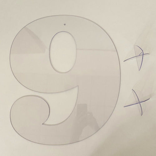 Painel Numero Acrílico 0 Ao 9 Instagram 50cm Transparente