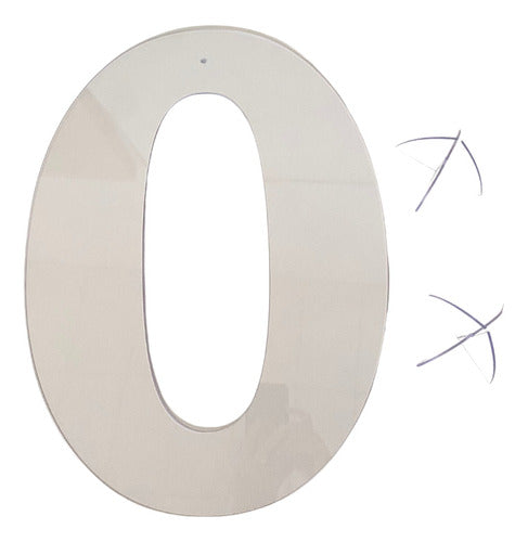 Painel Numero Acrílico 0 Ao 9 Instagram 50cm Transparente