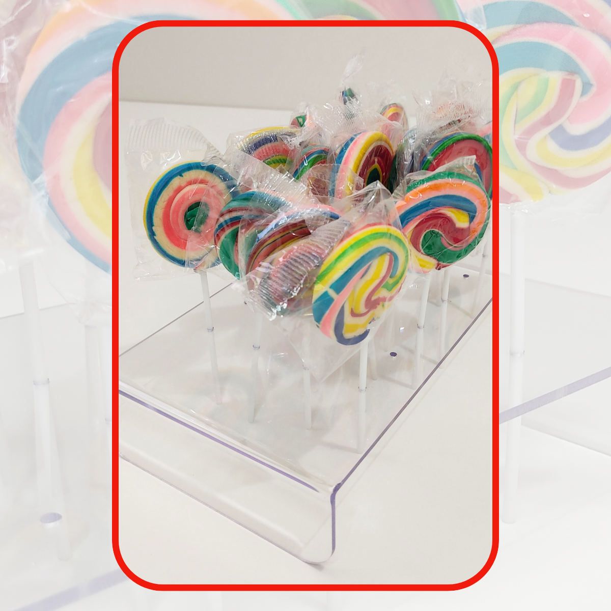 Porta Pirulito Expositor de Doces Acrílico