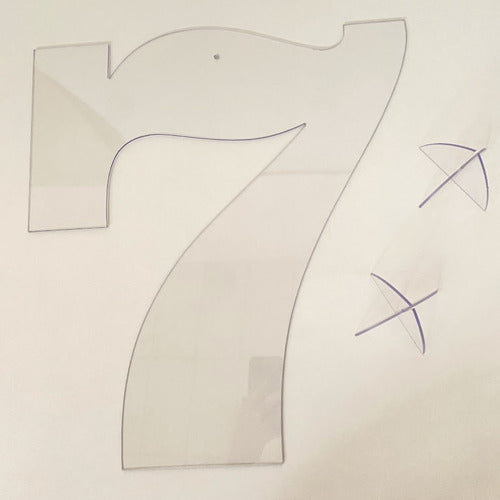 Painel Numero Acrílico 0 Ao 9 Instagram 50cm Transparente