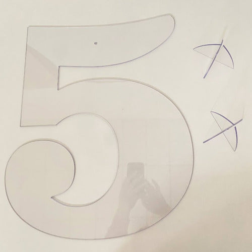 Painel Numero Acrílico 0 Ao 9 Instagram 50cm Transparente