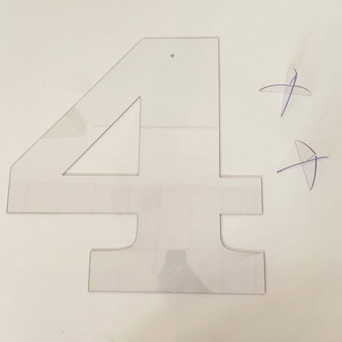 Painel Numero Acrílico 0 Ao 9 Instagram 50cm Transparente