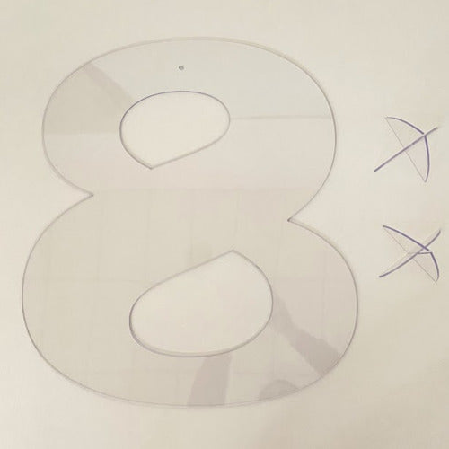 Painel Numero Acrílico 0 Ao 9 Instagram 50cm Transparente