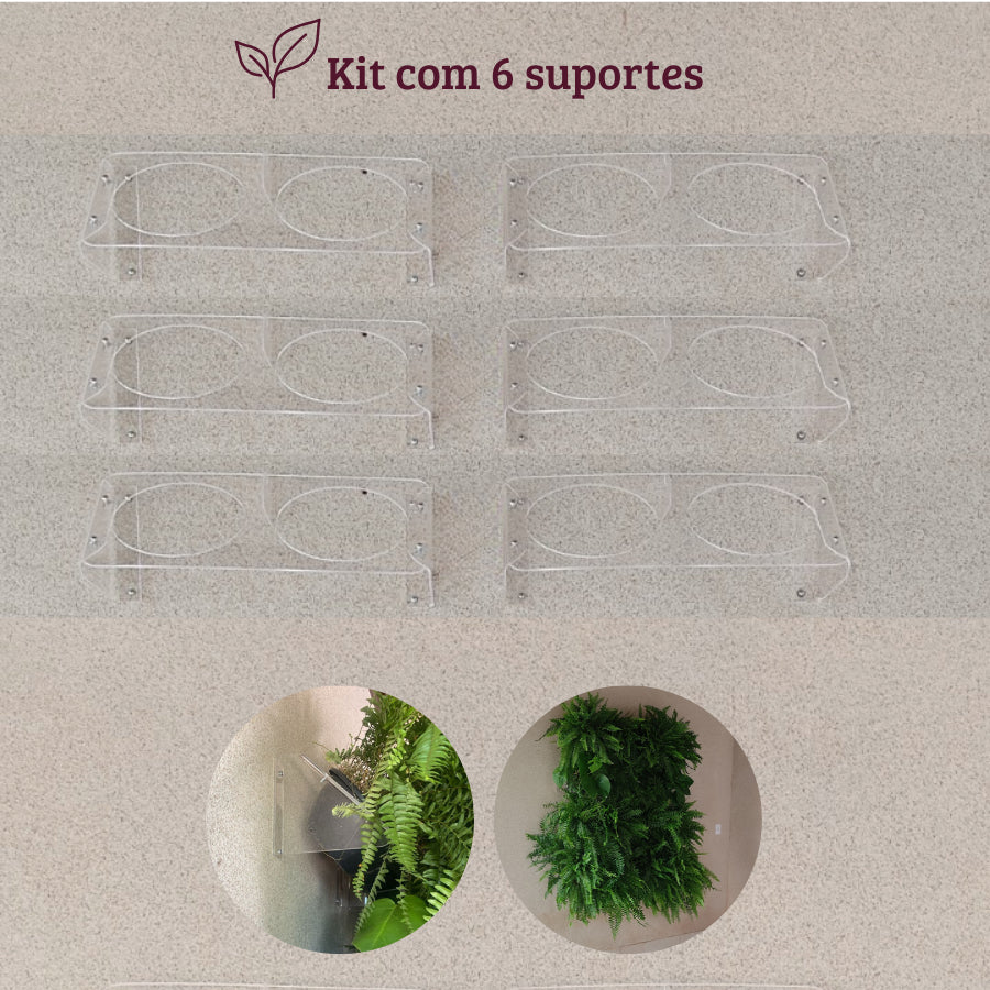Suporte Módulo Jardim Vertical Transparente Para Vasos de Plantas