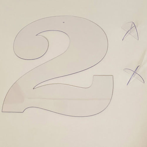 Painel Numero Acrílico 0 Ao 9 Instagram 50cm Transparente