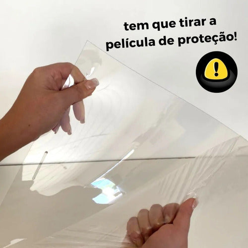 Cubo Transparente Acrílico Quadrado Desmontavel Medio