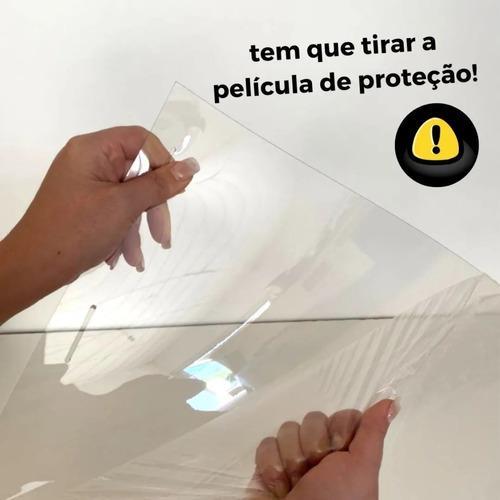 Enfeite Trio Cubo Transparente Acrílico Quadrado Desmontavel
