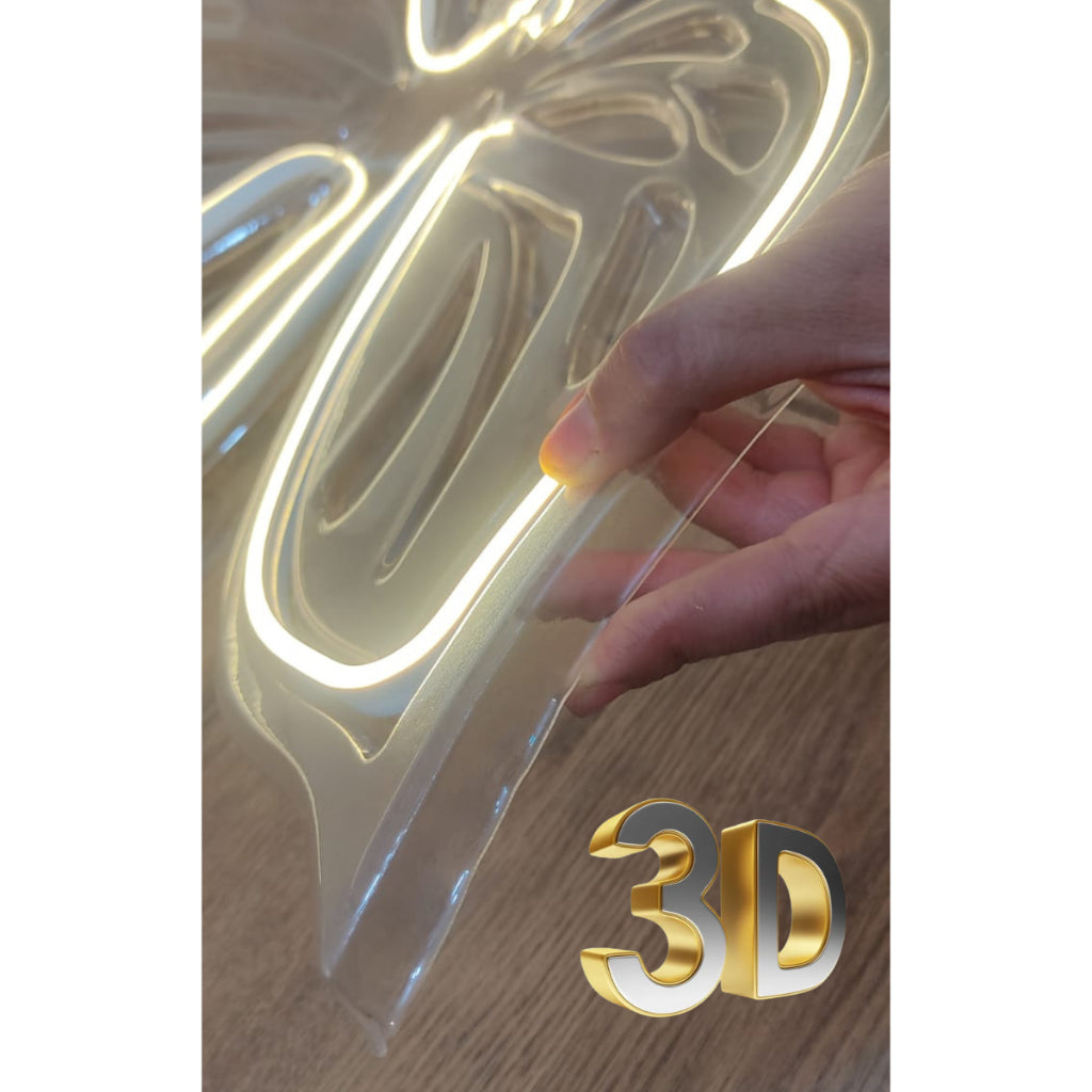Borboleta Transparente para colocar Led Decorativa Flexível 3D 80x80 cm Gigante