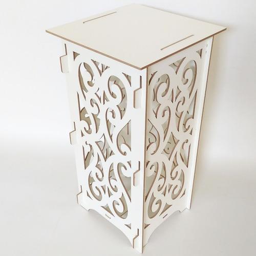 Kit Mdf Branco 2 Mesa Luis Xv Mãe E Filha 2 Cubos 1 Banco