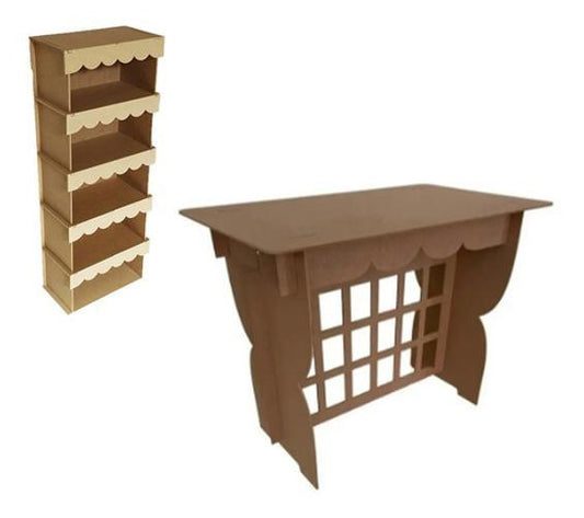 Kit Mdf Festa Provençal Mesa Armário Mdf Cru
