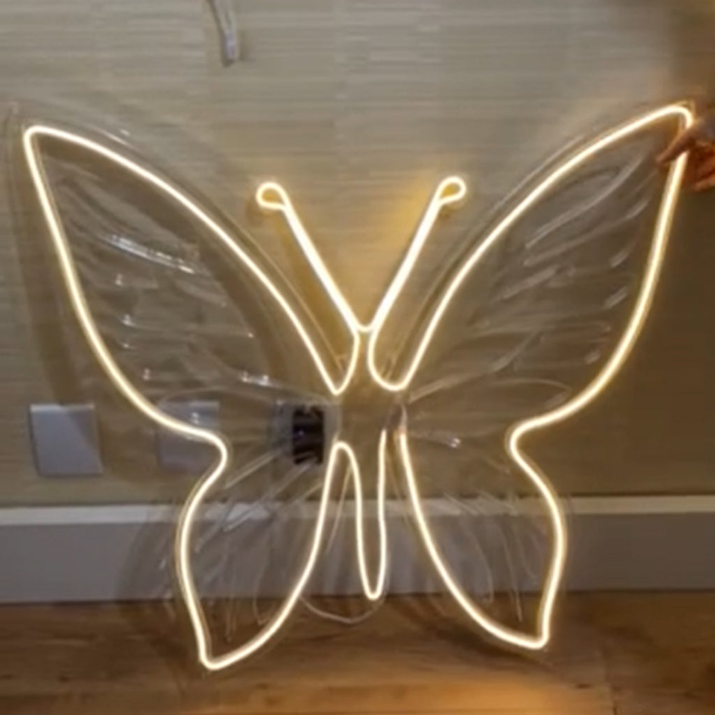 Borboleta para colocar Led Decorativa Flexível 3D 80x80 cm Gigante