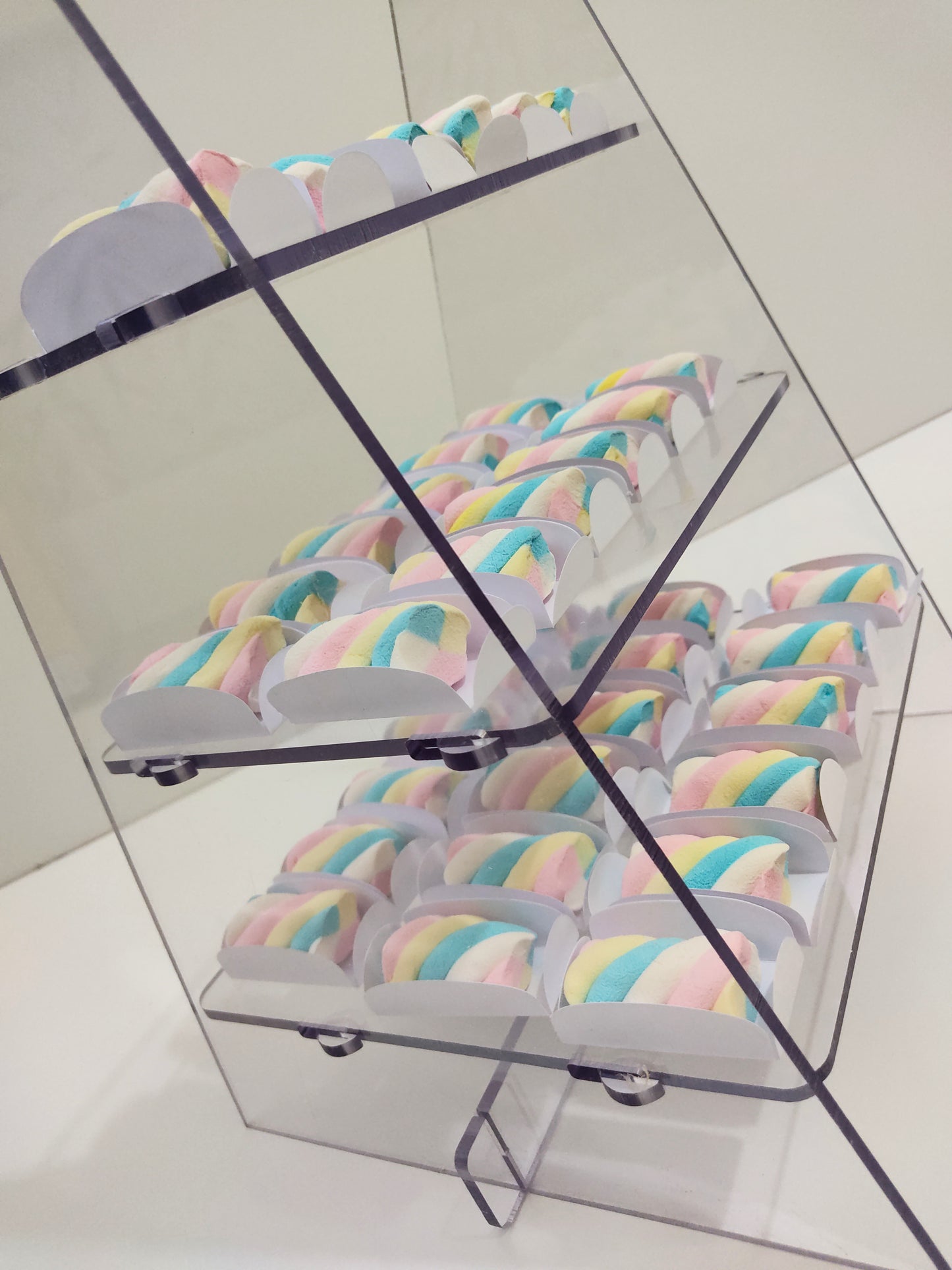 Porta Doces Escada Decoração Festas Acrilico Transparente