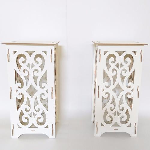 Cubo MDF Encaixe 40x40x80cm Branco Laminado 6mm