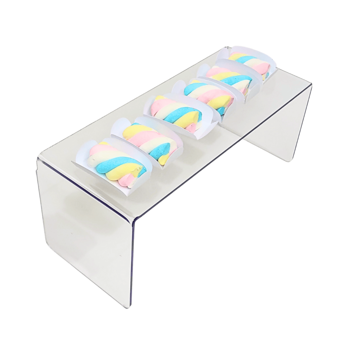 Kit 3 Plataforma de Doces Torta Expositora Decoração Vitrines nichos estantes Elevação U