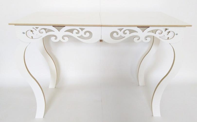 Kit Mdf Branco Provençal 2 Mesas 100X60X80 E 80X60X60 Cm