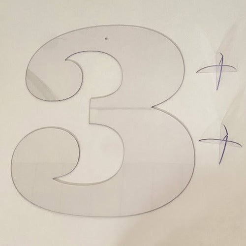 Painel Numero Acrílico 0 Ao 9 Instagram 50cm Transparente
