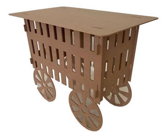 Mesa Festa Carroça Fazendinha Mdf Cru 6Mm