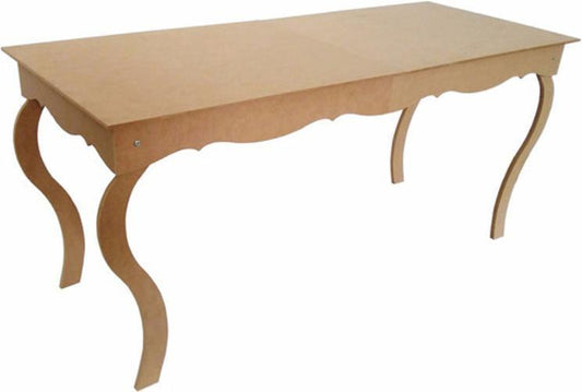 Mesa Luis Xv Provençal 100X60 Altura 80 Cm Festas Mdf Cru