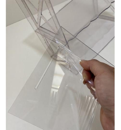 Armário 2 Un Transparente Em Acrílico Decora Festa 65 Cm 3Mm