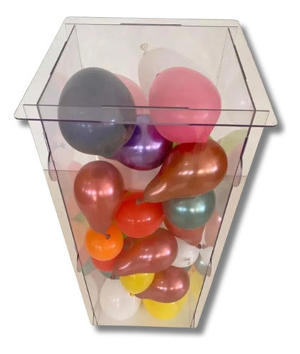 Cubo Transparente Acrílico Quadrado Desmontavel Medio