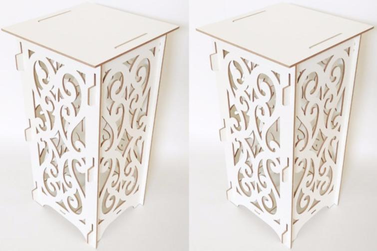 Cubo MDF Encaixe 40x40x80cm Branco Laminado 6mm
