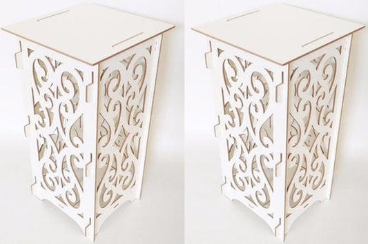 Cubo MDF Encaixe 40x40x80cm Branco Laminado 6mm