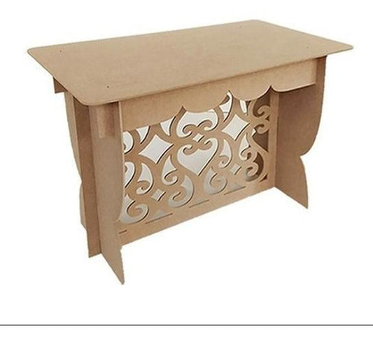 Mesa Provençal Arabesco 120 Altura 80 Mdf Cru 6M