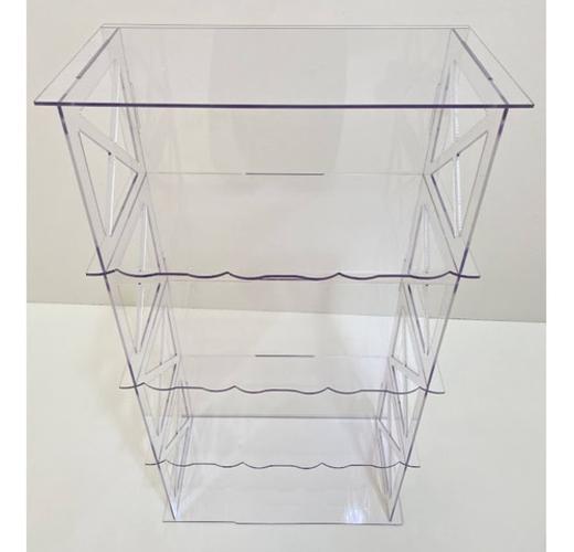 Armário 2 Un Transparente Em Acrílico Decora Festa 65 Cm 3Mm