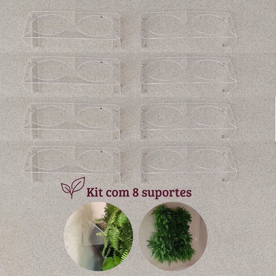 Suporte Módulo Jardim Vertical Transparente Para Vasos de Plantas