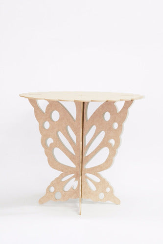 Mesa Borboleta 62x62 Altura 55 Cm Mdf 6mm Cru