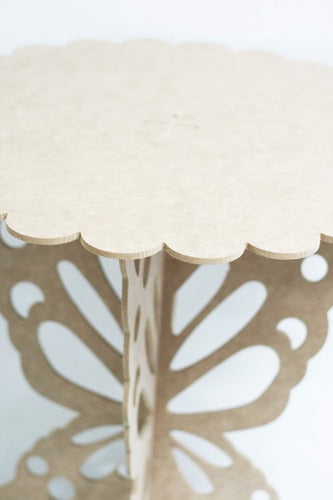 Mesa Borboleta 62x62 Altura 55 Cm Mdf 6mm Cru