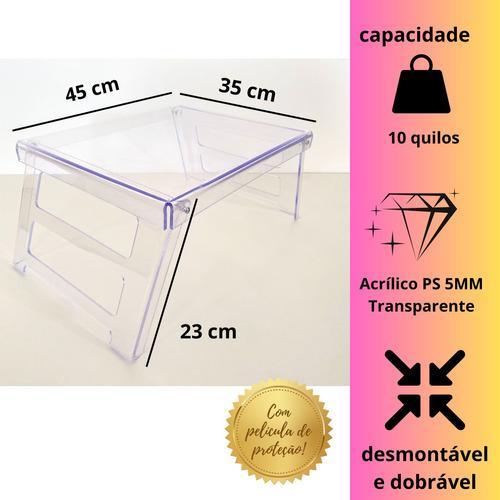 Bandeja Em Acrílico Multiuso 35X45Cm Grande Servir Destaque
