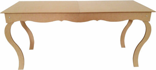 Mesa Luis Xv Provençal 100x60 Altura 80 Cm Mdf Cru