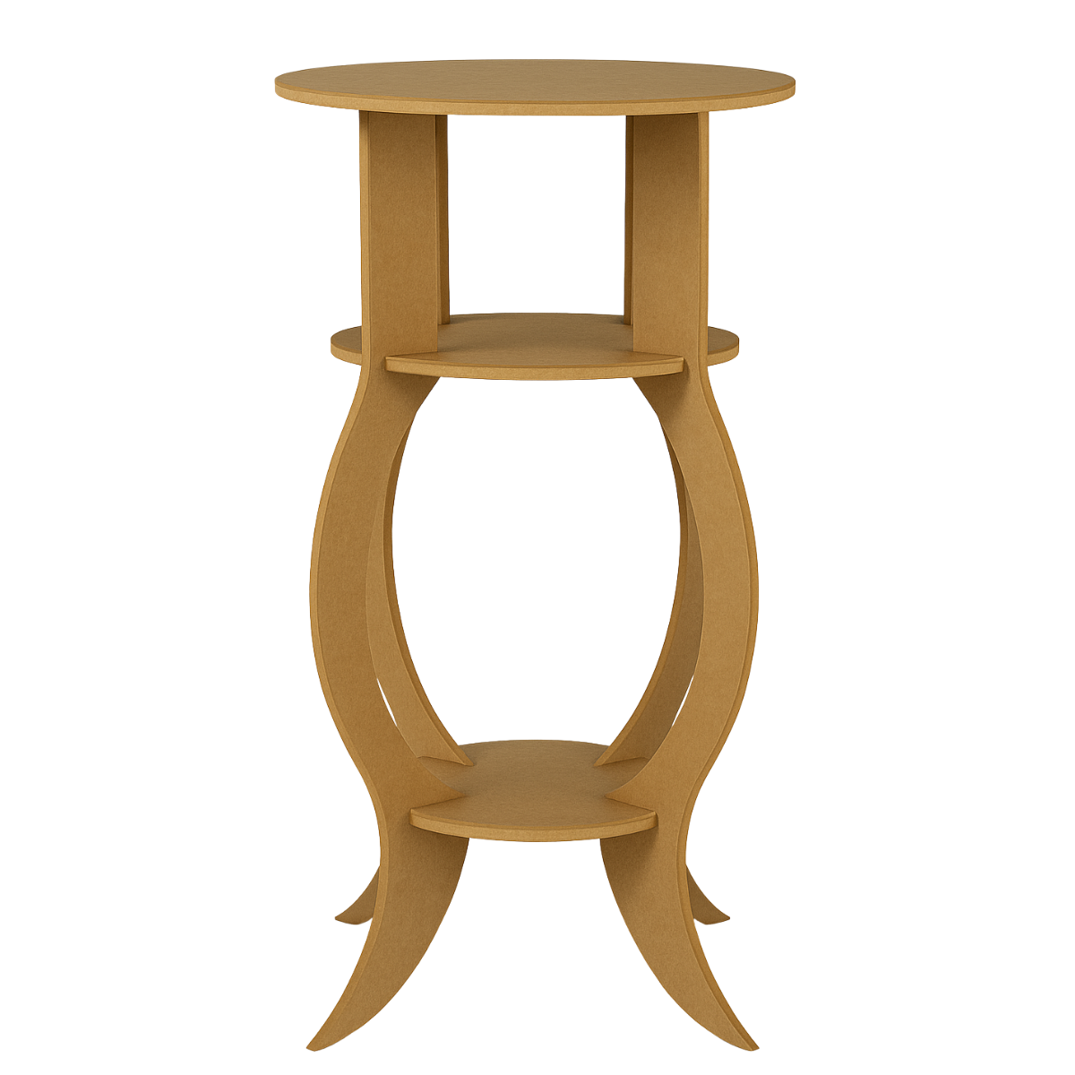 Mesa Redonda Provençal MDF Cru 9mm mesa canto lateral apoio