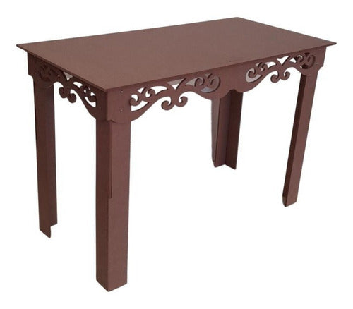 Mesa Luis Xv Provençal 100x60 Altura 80 Cm Mdf Cru