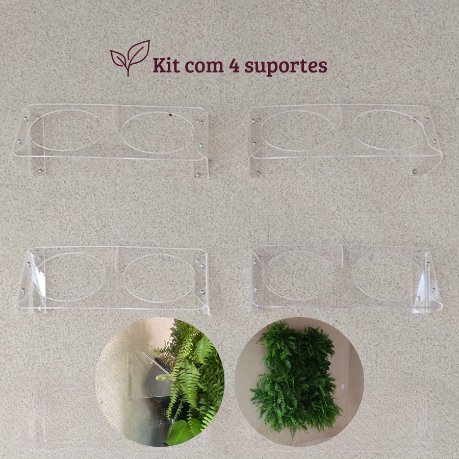 Suporte Módulo Jardim Vertical Transparente Para Vasos de Plantas