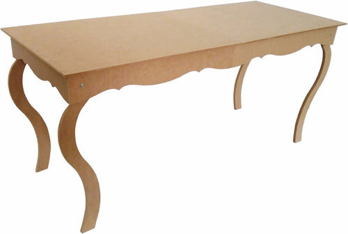 Mesa Luis Xv Provençal 100x60 Altura 80 Cm Mdf Cru