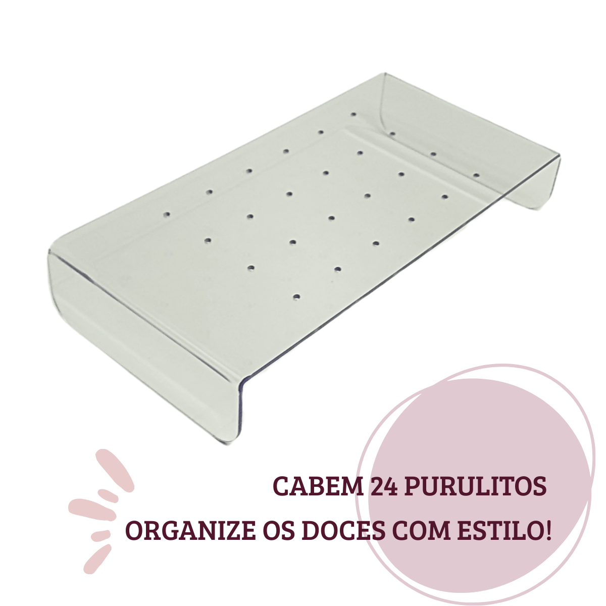 Porta Pirulito Expositor de Doces Acrílico