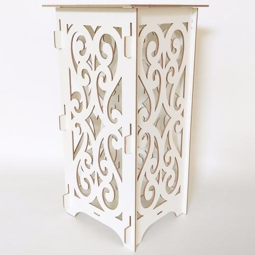Cubo MDF Encaixe 40x40x80cm Branco Laminado 6mm