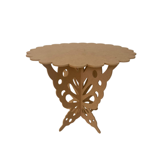 Mesa Borboleta 62x62 Altura 55 Cm Mdf 6mm Cru