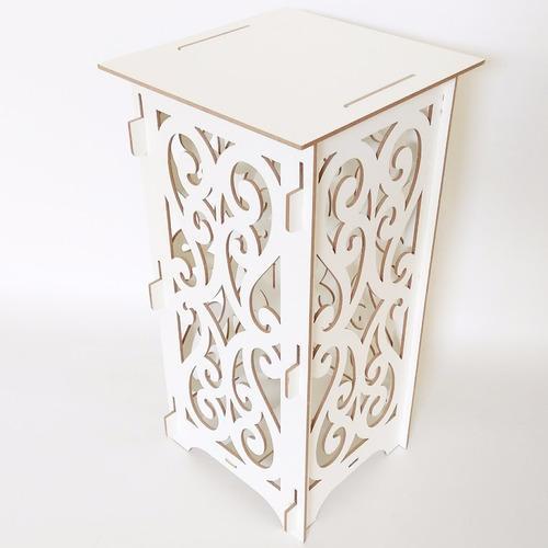 Cubo MDF Encaixe 40x40x80cm Branco Laminado 6mm